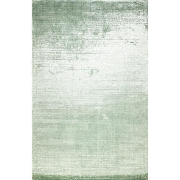 Bashian Bashian C183-SF-2.6X8-WZ Bashian Radiance Collection Solid Contemporary 100 Percent Banana Silk Hand Loomed Area Rug; Seafoam - 2 ft. 6 in. x 8 ft. C183-SF-2.6X8-WZ